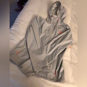 North face rain jacket size medium-gray and pink